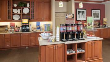 Free daily buffet breakfast