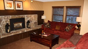 Condo, 2 Bedrooms | Living room | Flat-screen TV, fireplace, DVD player - Longbranch 115 By Peak Property Management (Breckenridge)