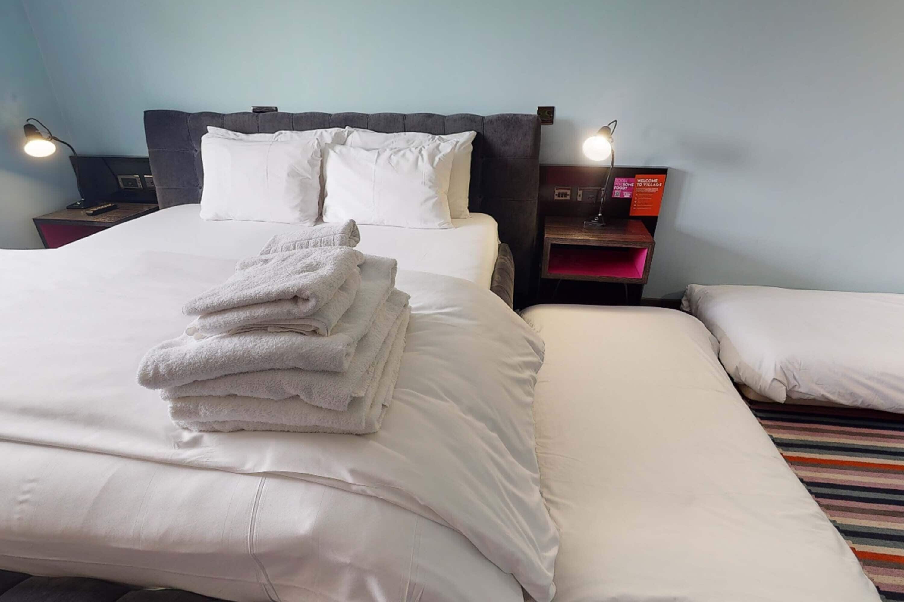 family room (1 king & 2 rollaways beds) | 1 bedroom, desk, laptop workspace, blackout curtains