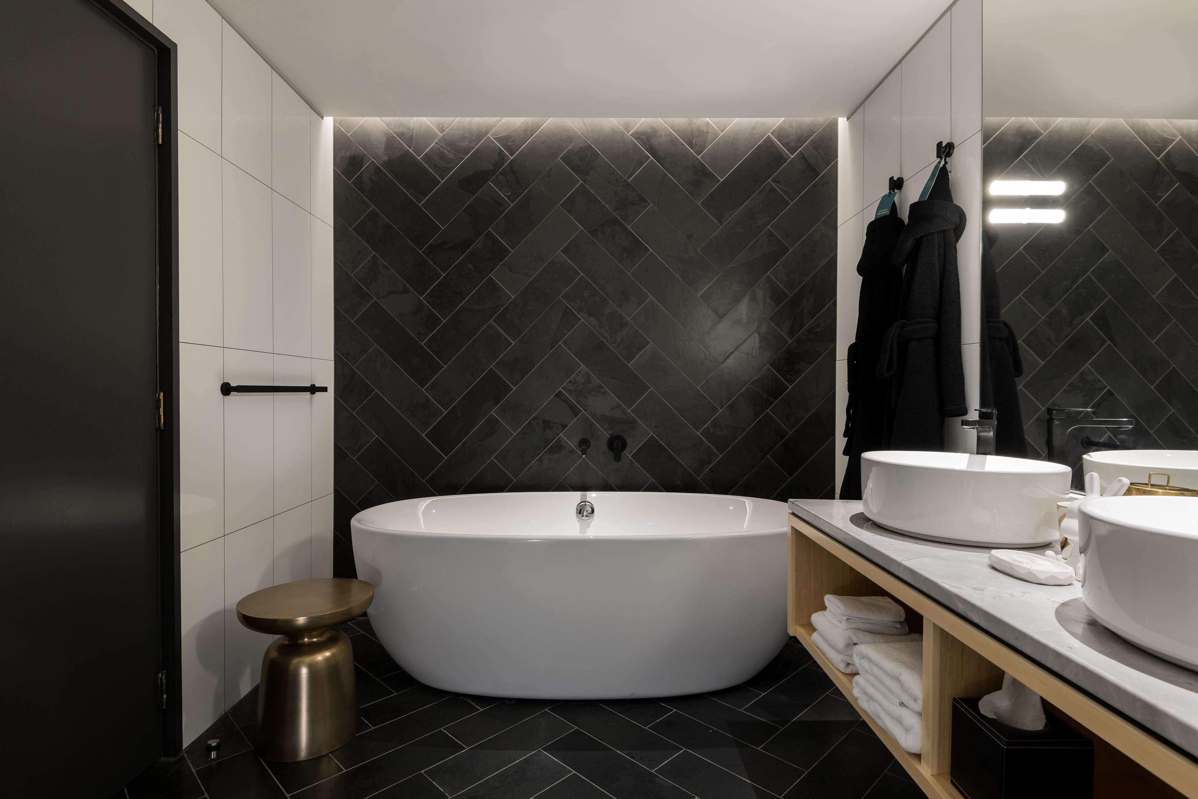 shower, free toiletries, hair dryer, bathrobes