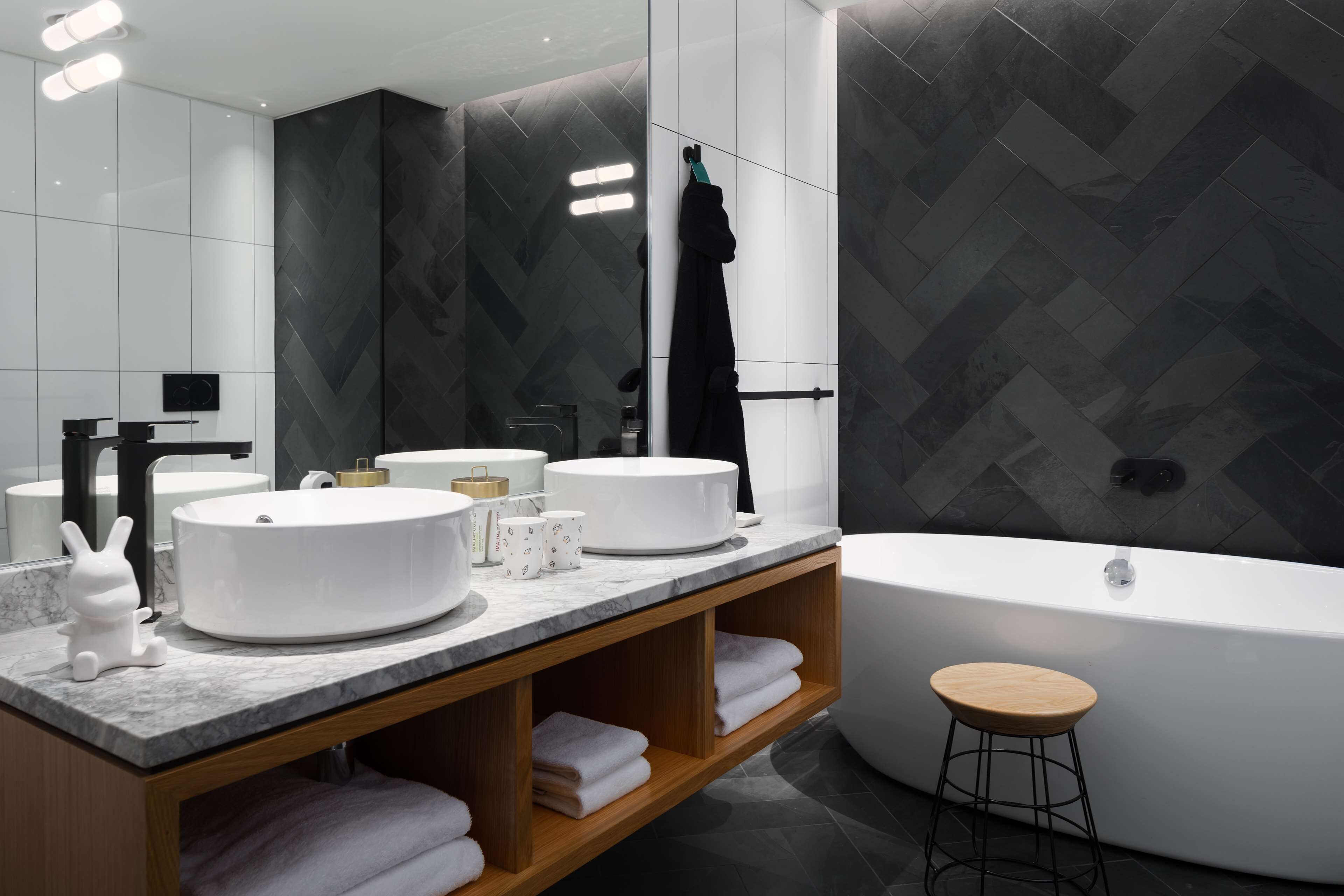 shower, free toiletries, hair dryer, bathrobes