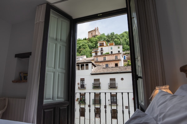 Double Room with views to The Alhambra | 1 bedroom, down comforters, minibar, blackout drapes