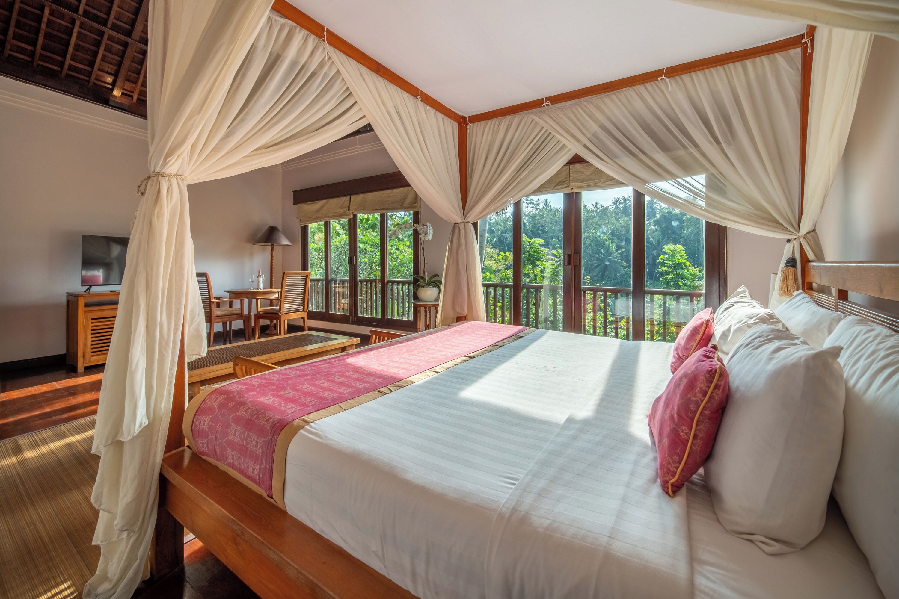 Valley View Pool Villa | Egyptian cotton sheets, premium bedding, pillowtop beds, minibar