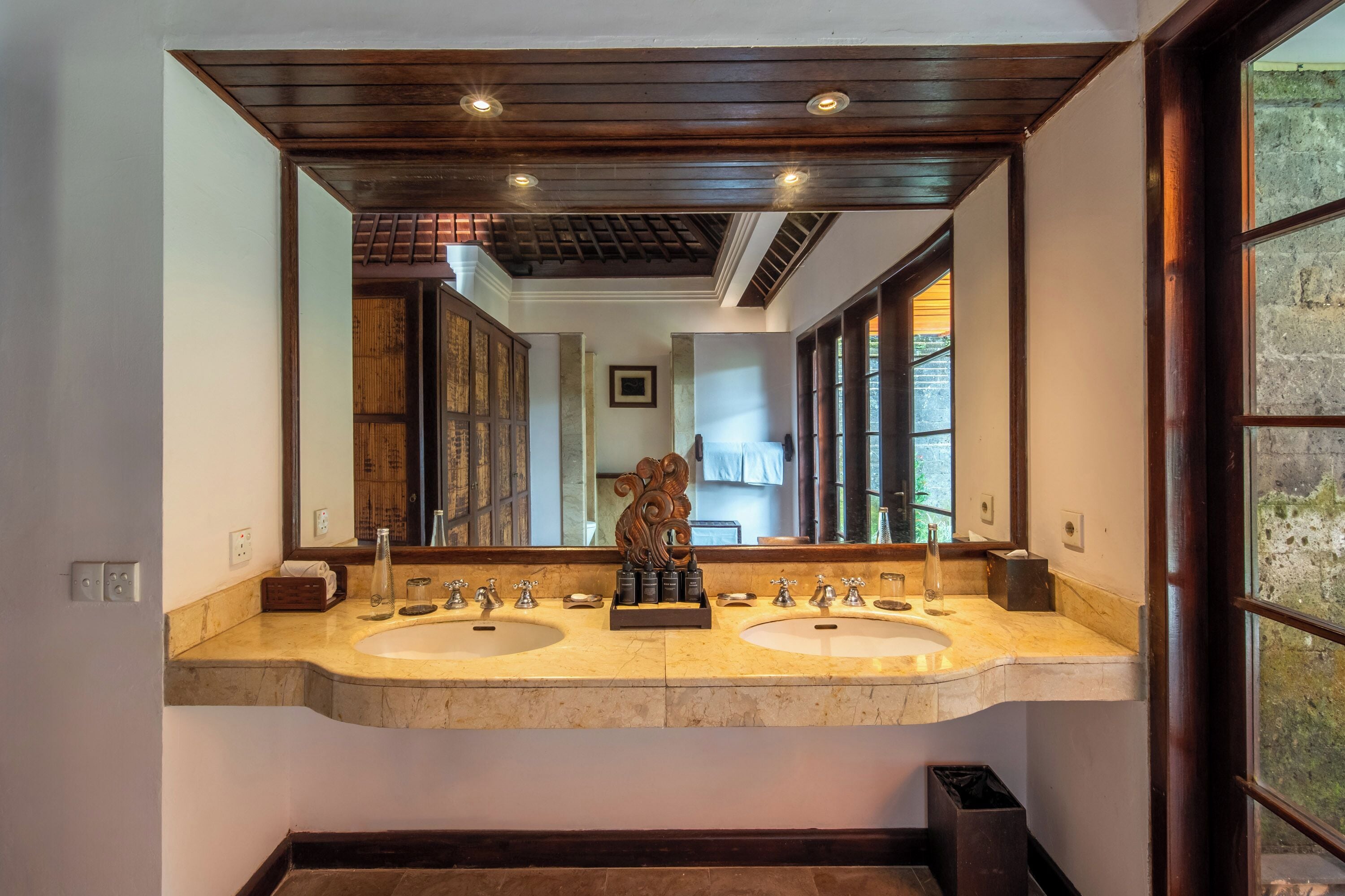 valley view pool villa | bathroom | separate bathtub and shower, rainfall showerhead, free toiletries