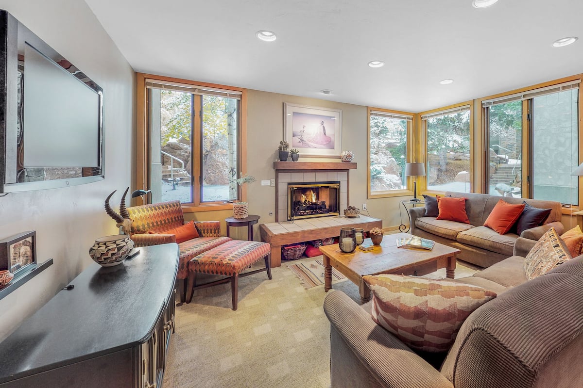 TV, fireplace, DVD player