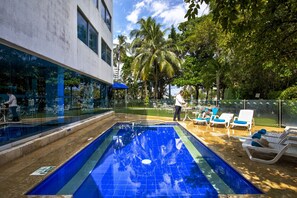 Indoor pool, outdoor pool