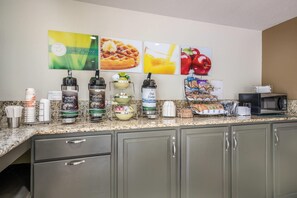 Free daily buffet breakfast