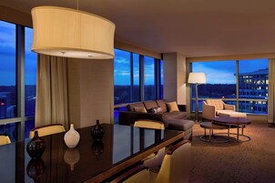 Presidential Suite, 1 Bedroom | Living area | 32-inch flat-screen TV with cable channels, TV