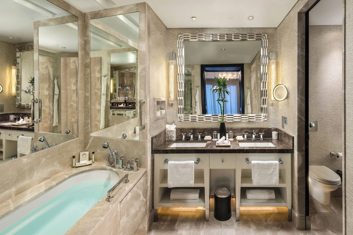 Eco-friendly toiletries, hair dryer, bathrobes, slippers