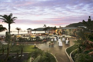 Outdoor banquet area