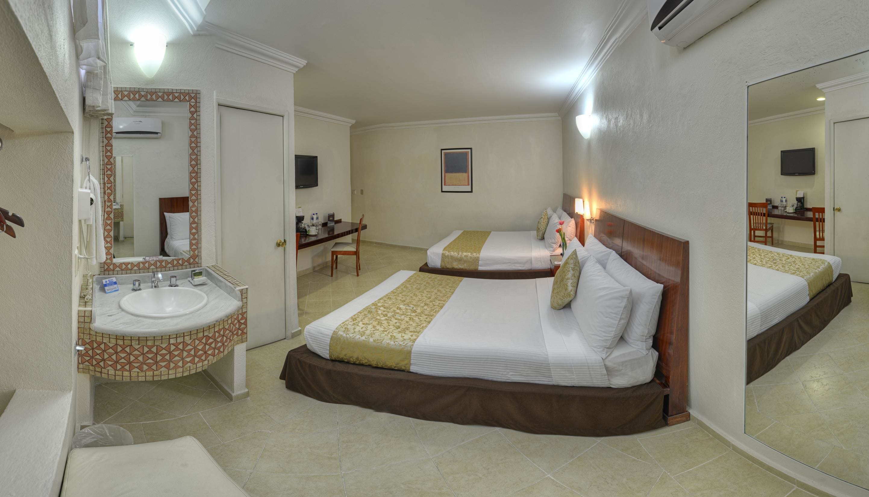 standard room, 2 double beds, non smoking | iron/ironing board, rollaway beds, free wifi, bed sheets