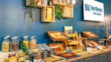 Daily buffet breakfast (EUR 12 per person)