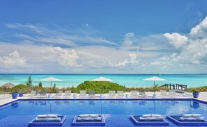 2 outdoor pools, free cabanas, pool umbrellas