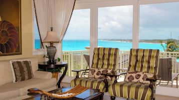 Panoramic Penthouse, 2 Bedrooms | Living area | Flat-screen TV, DVD player
