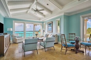 Panoramic Penthouse, 2 Bedrooms | Living area | Flat-screen TV, DVD player