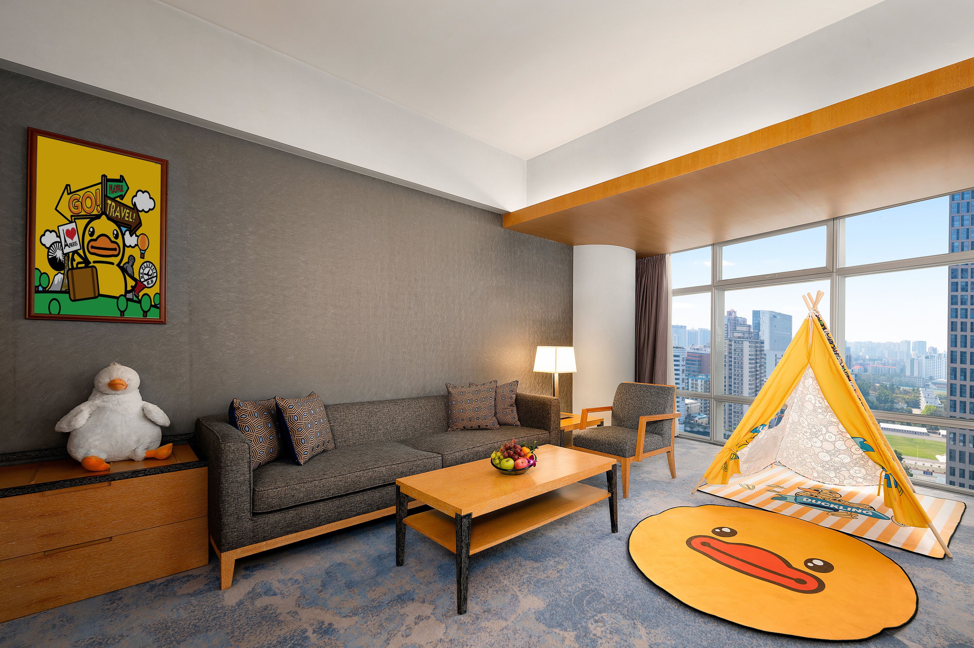 Ropa de cama de alta calidad y minibar 