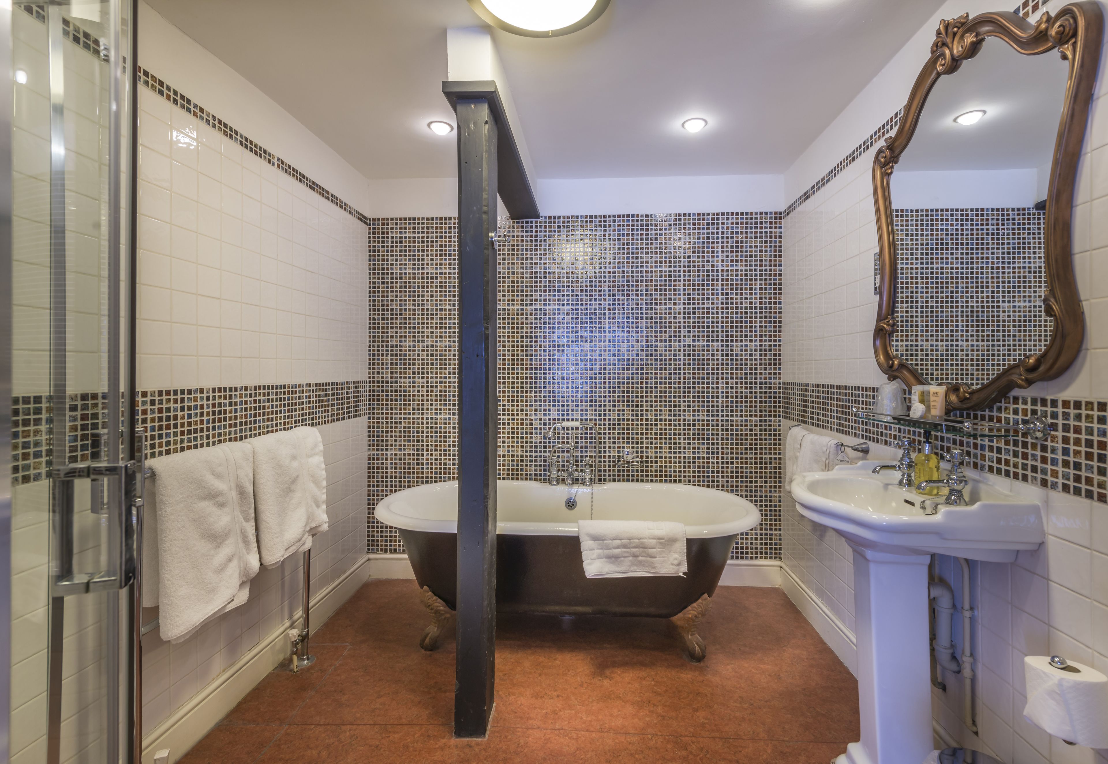 free toiletries, hair dryer, bathrobes, slippers