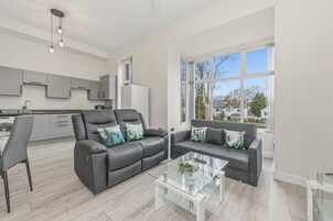 Executive Apartment, 2 Bedrooms | Living area | 22-inch LCD TV with digital channels, TV