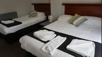 Blackout drapes, iron/ironing board, free WiFi, bed sheets