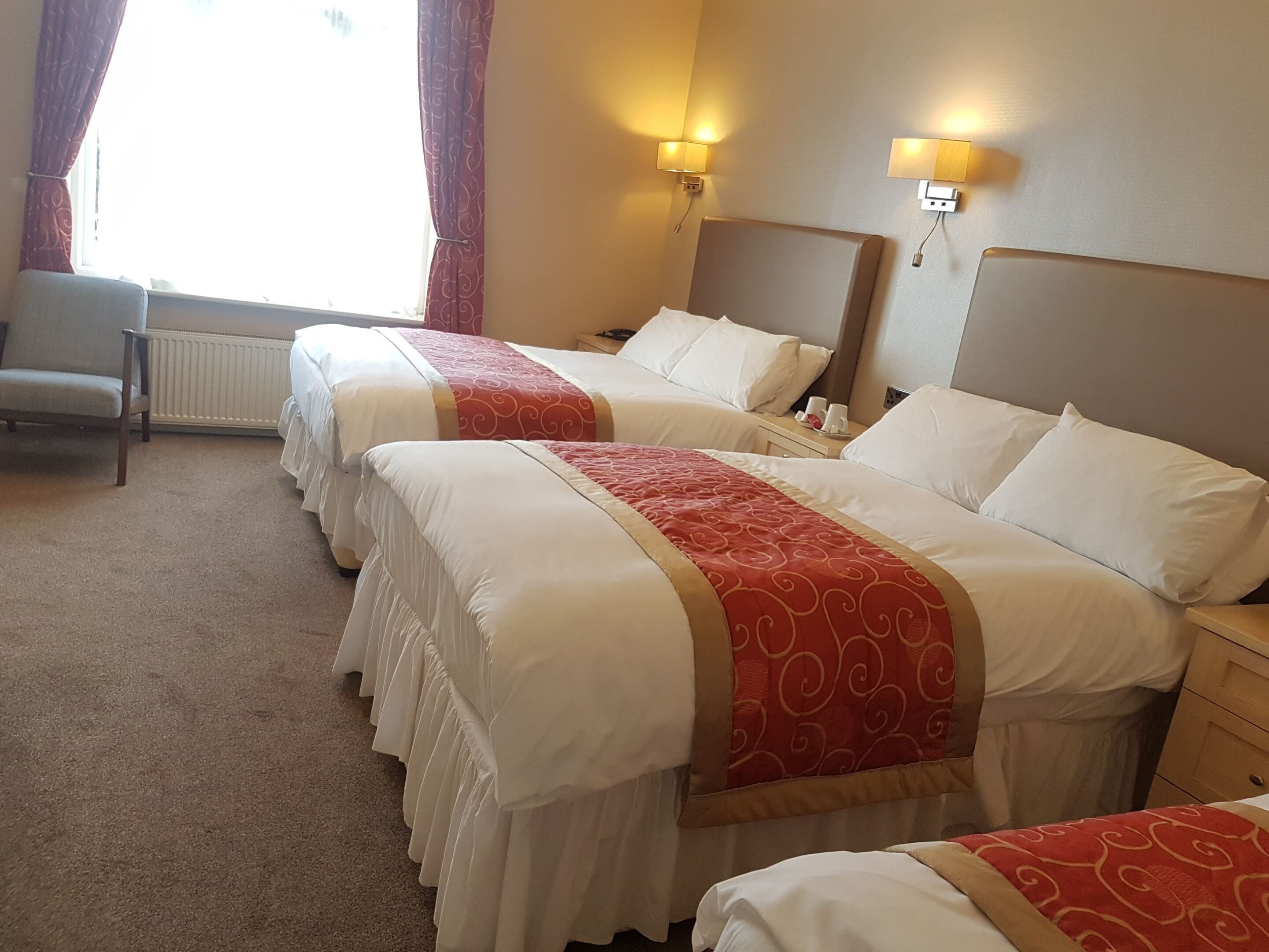 quadruple room, ensuite (family rm 3 bed) | hypo-allergenic bedding, iron/ironing board, travel cot, free wifi