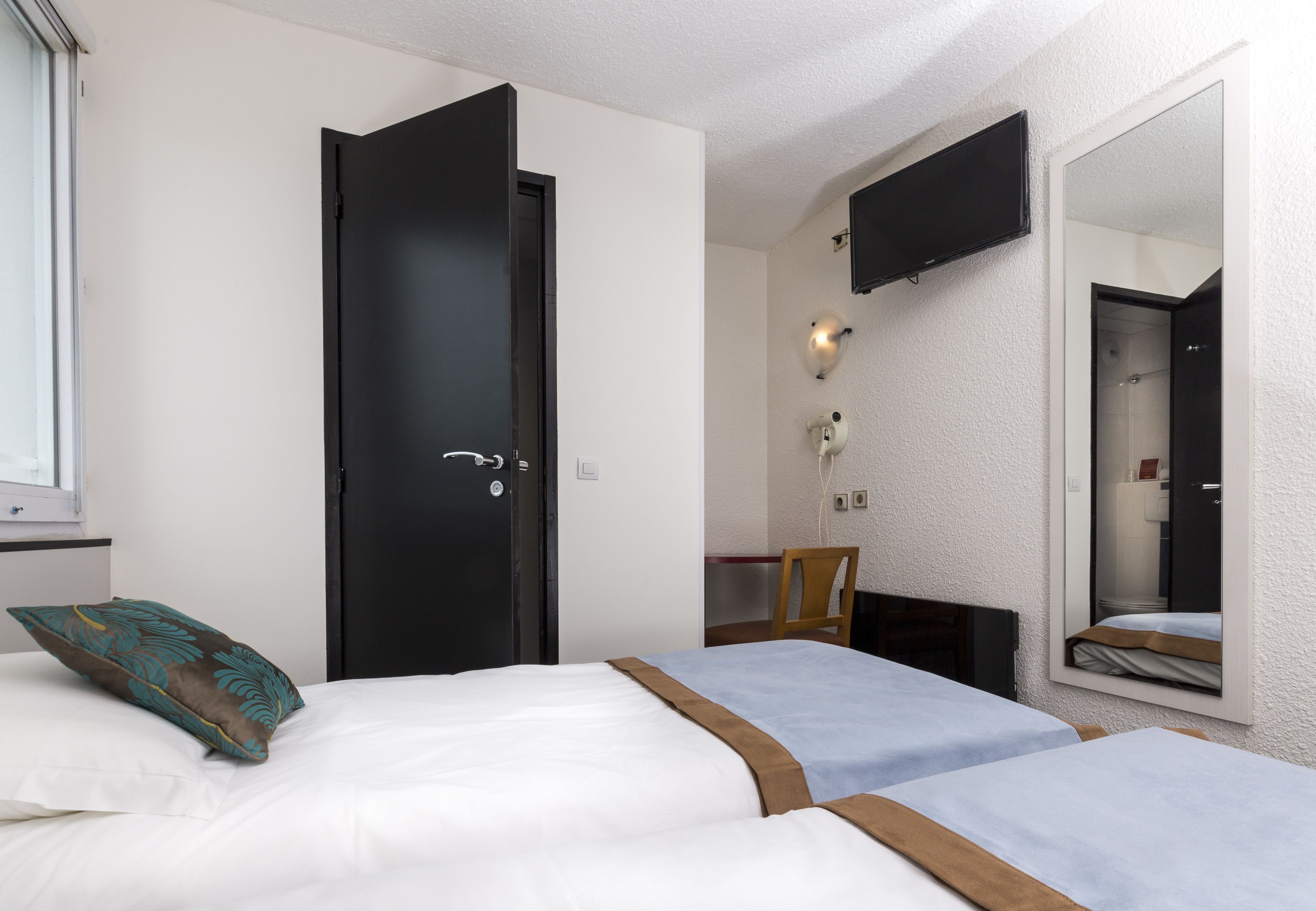 Chambre avec lits jumeaux | Wi-Fi gratuit, draps fournis