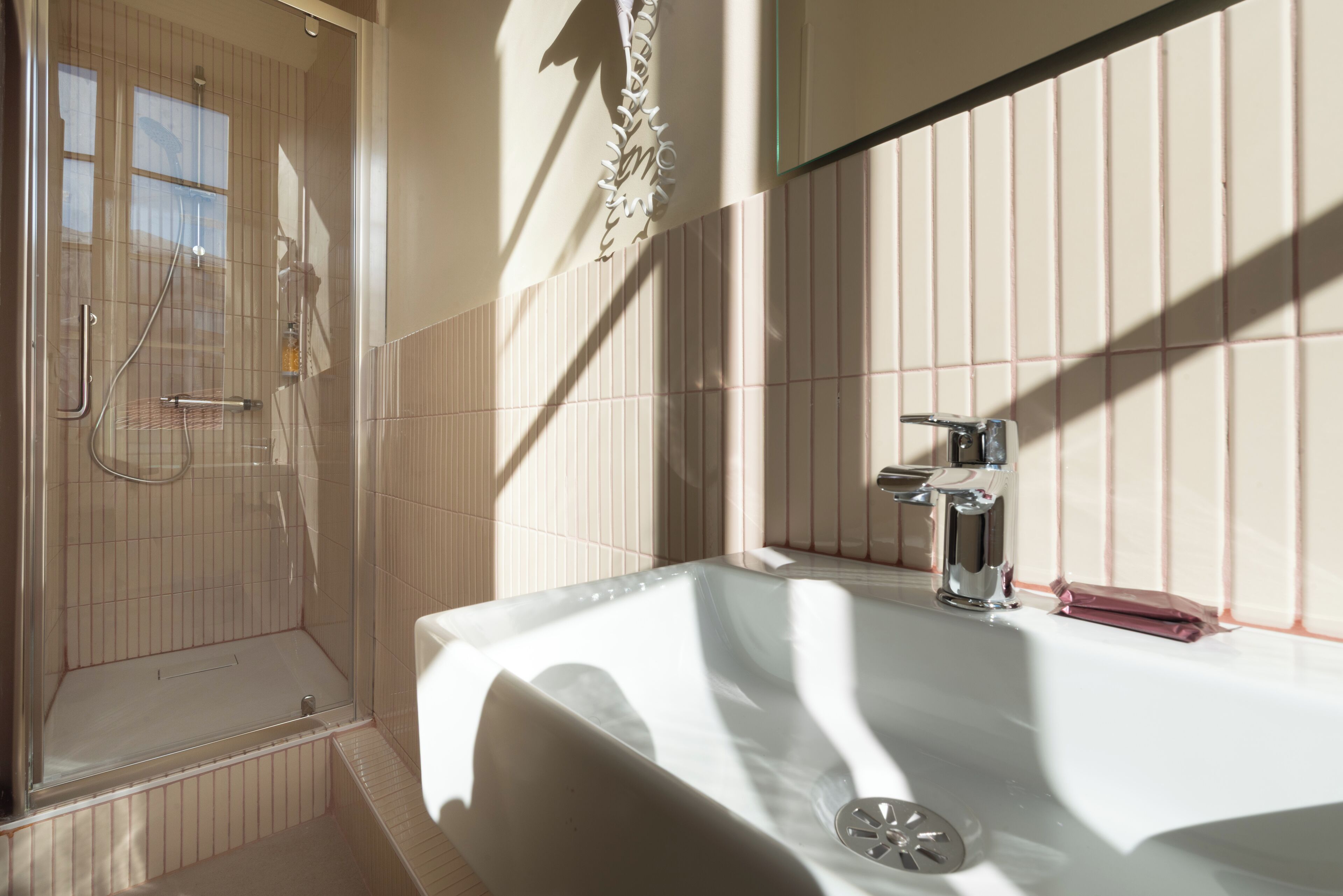 Twin Room | Bathroom | Hair dryer, towels