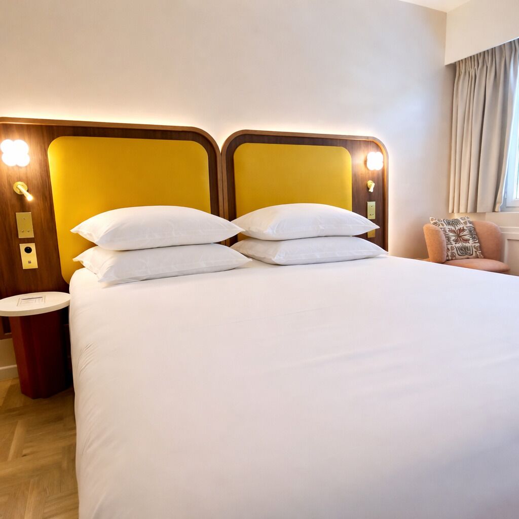 Premium-sengetøj, senge med topmadrasser, minibar, pengeskab på værelset