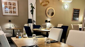 Frokost, lunsj og middag serveres