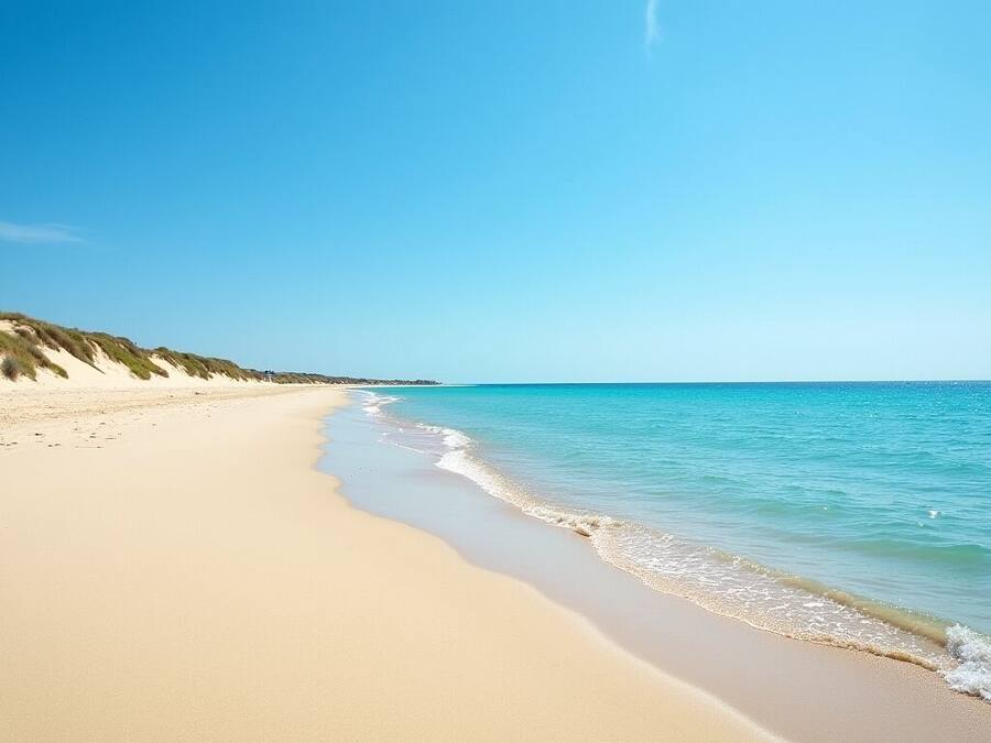 Beach nearby, white sand
