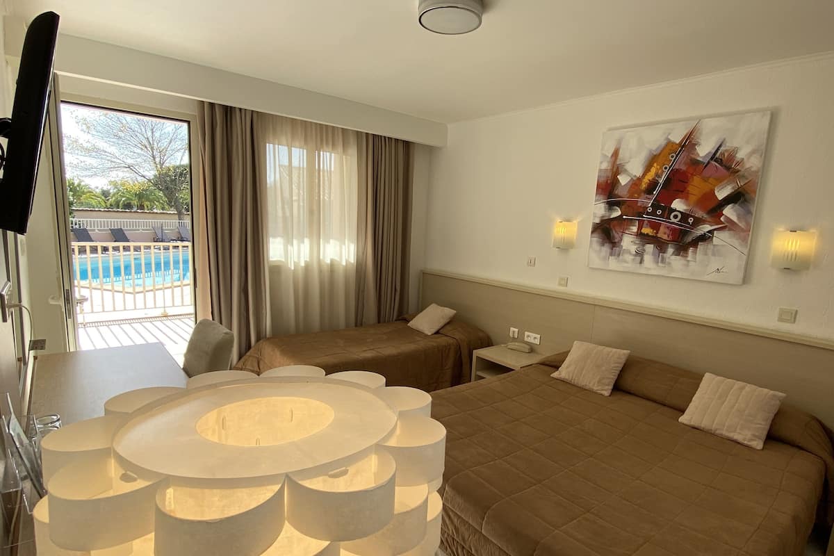 Superior Triple Room, Terrace, Ground Floor | Premium bedding, individually decorated, individually furnished, desk