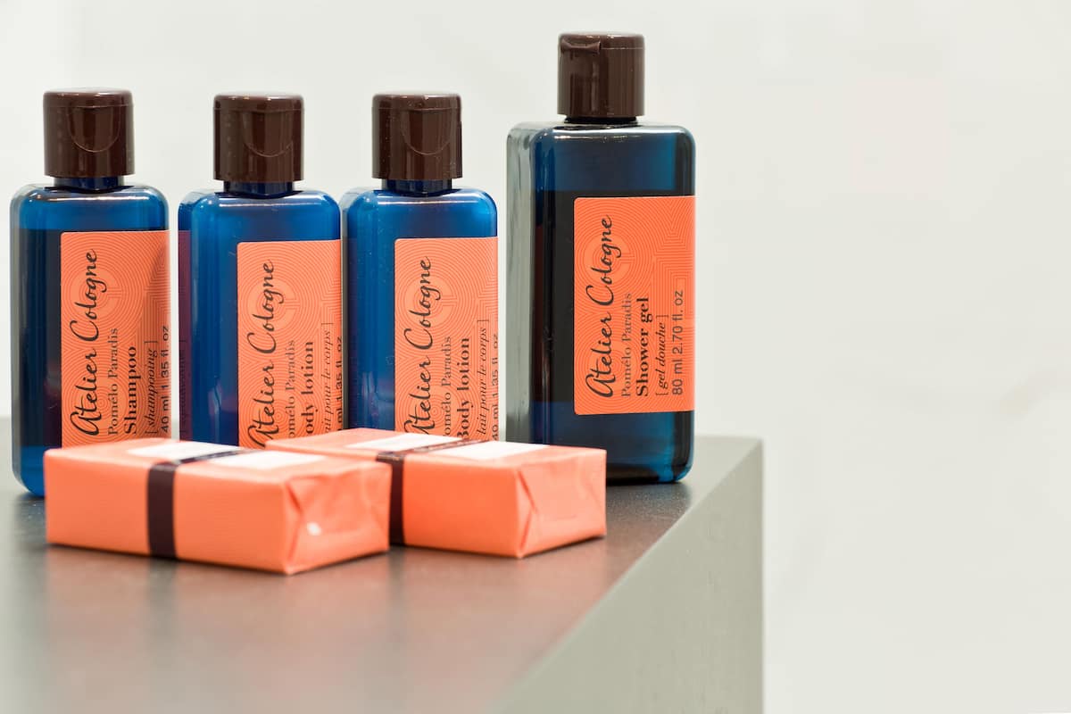 free toiletries, hair dryer, bathrobes, slippers