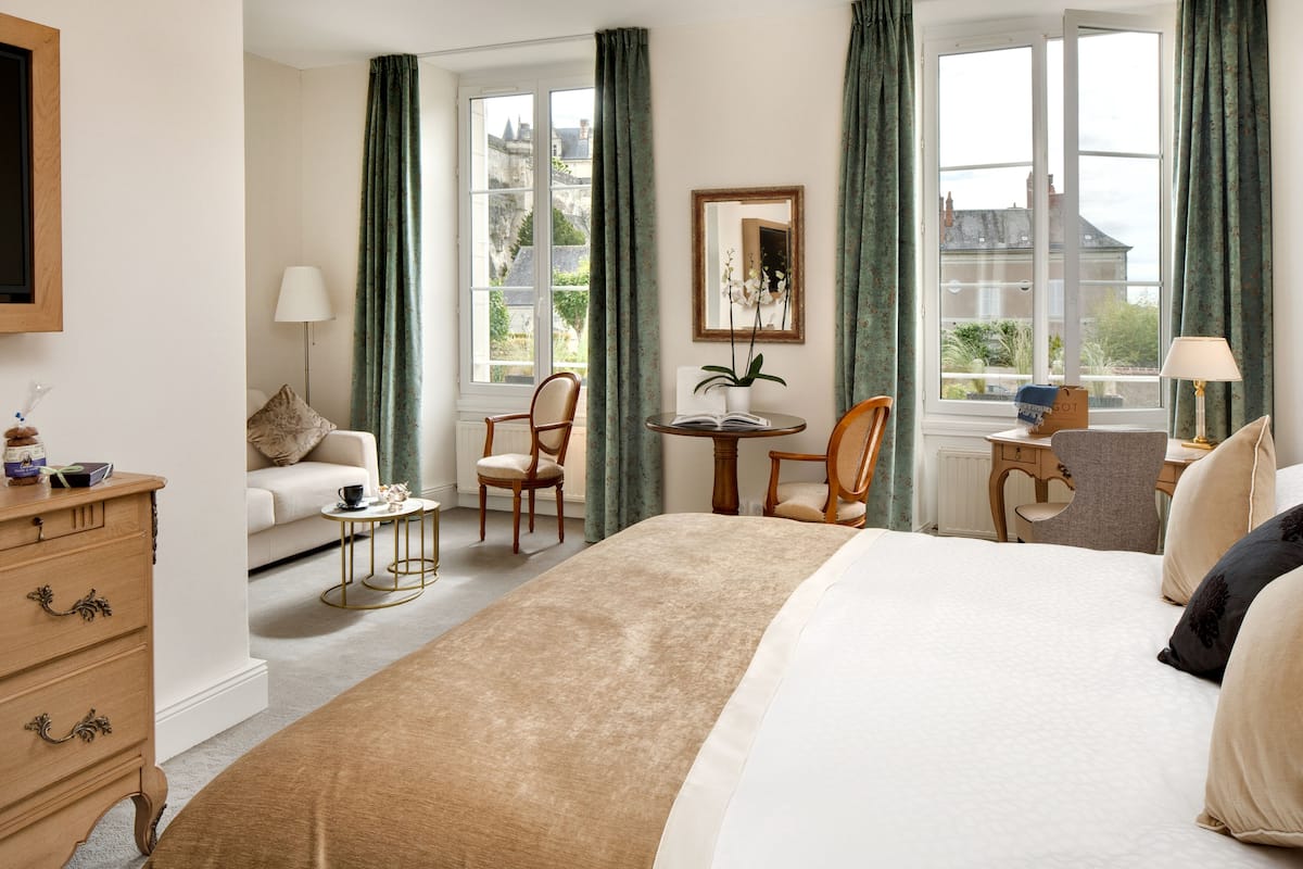 privilege room (manoir 1st french floor) | egyptian cotton sheets, premium bedding, minibar, in-room safe