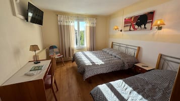 Individually decorated, individually furnished, desk, laptop workspace