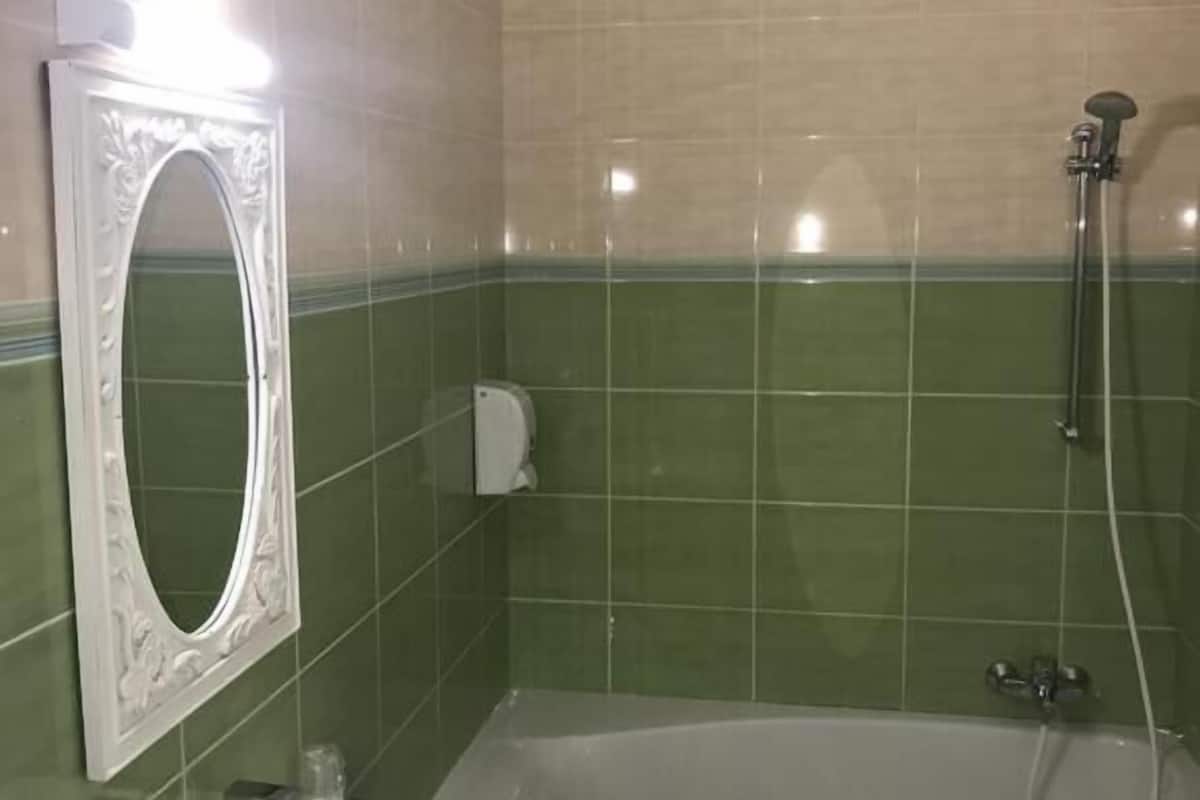 free toiletries, hair dryer, towels