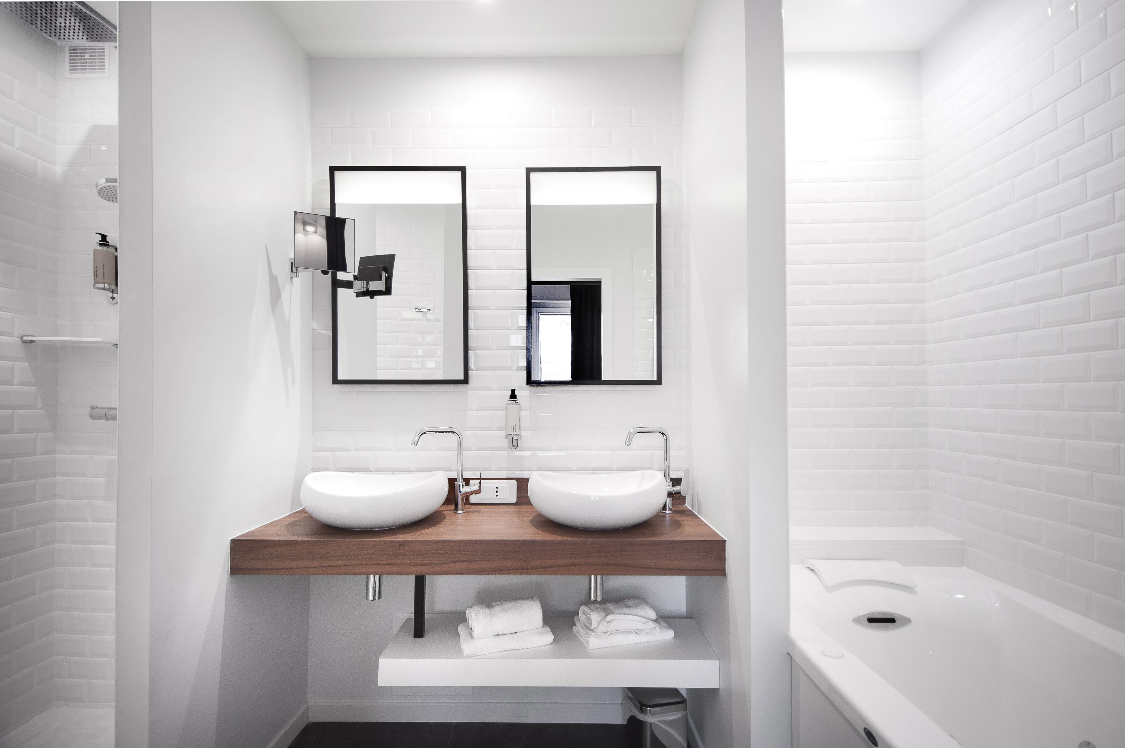 suite | bathroom | hair dryer, towels