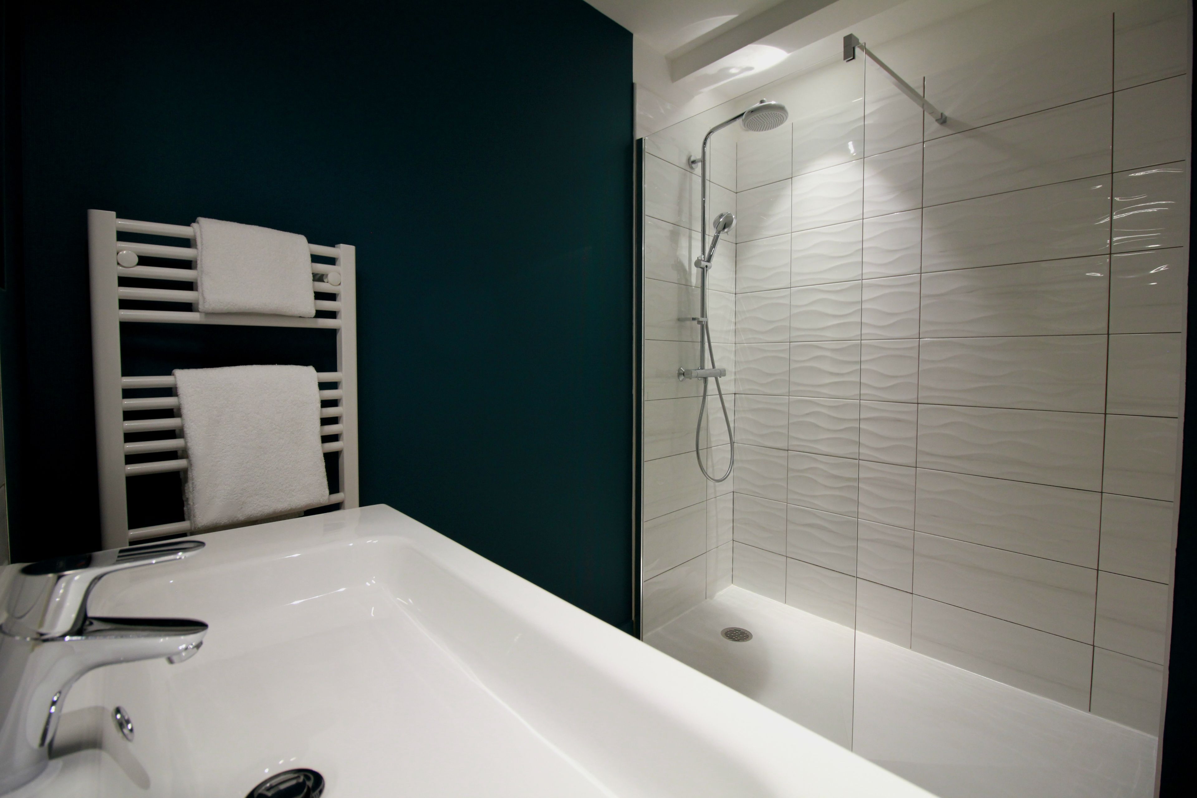 comfort double room | bathroom | hair dryer, towels