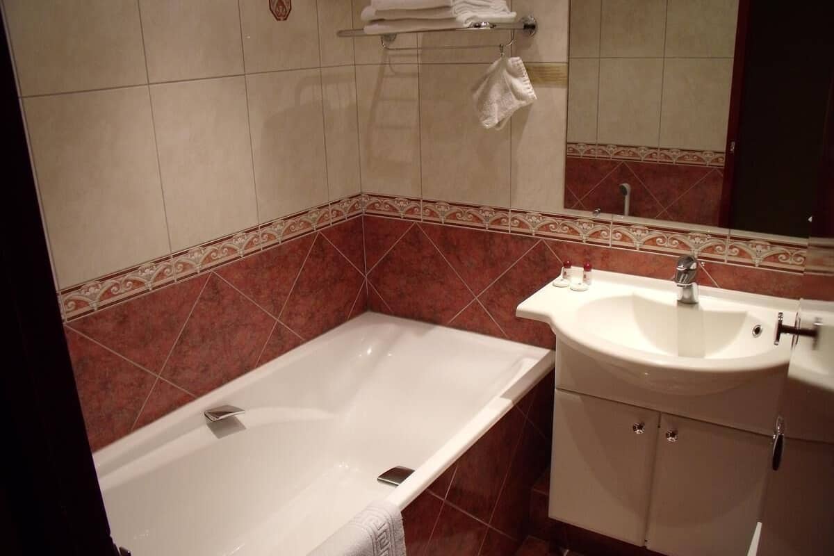 combined shower/bathtub, free toiletries, hair dryer, towels