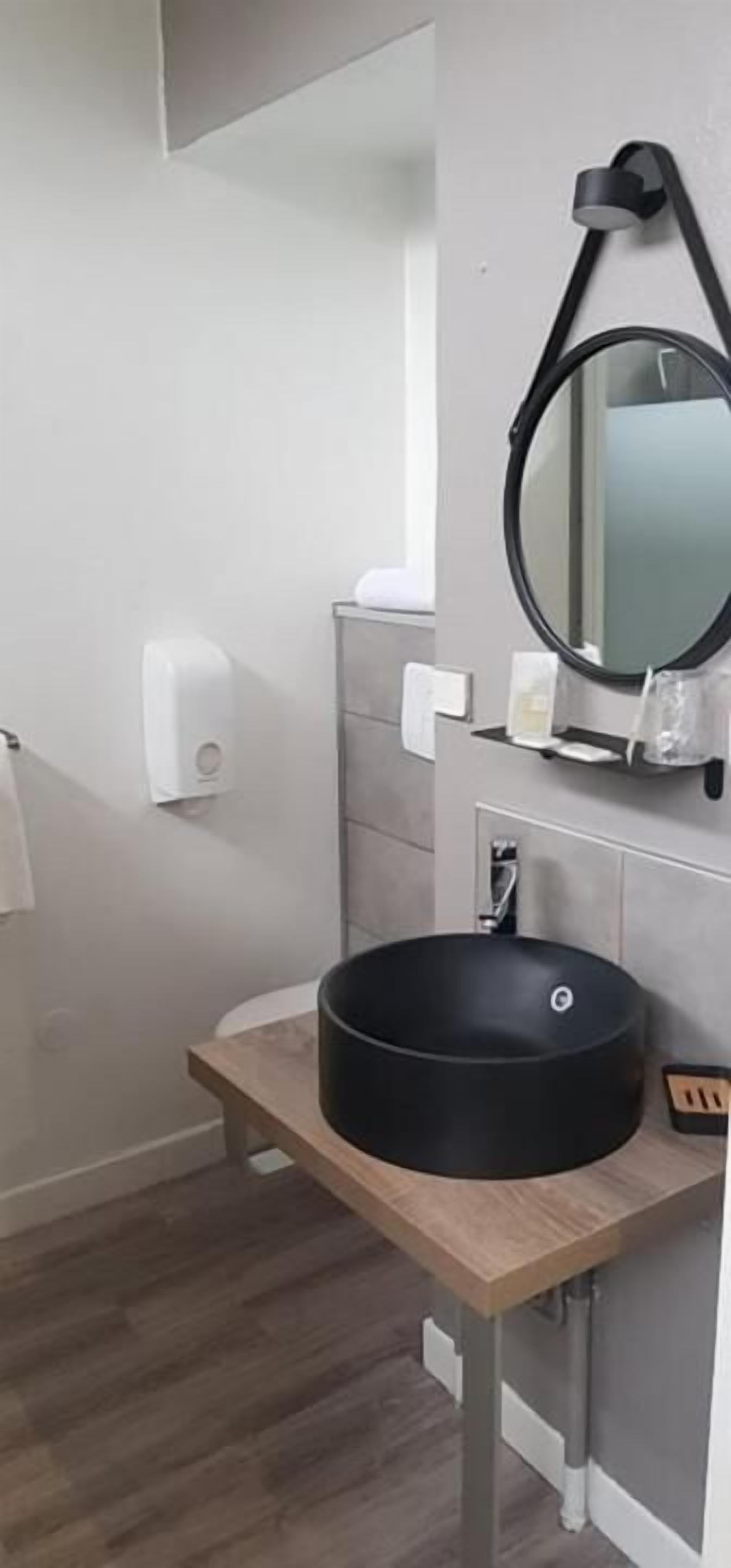 free toiletries, hair dryer, towels