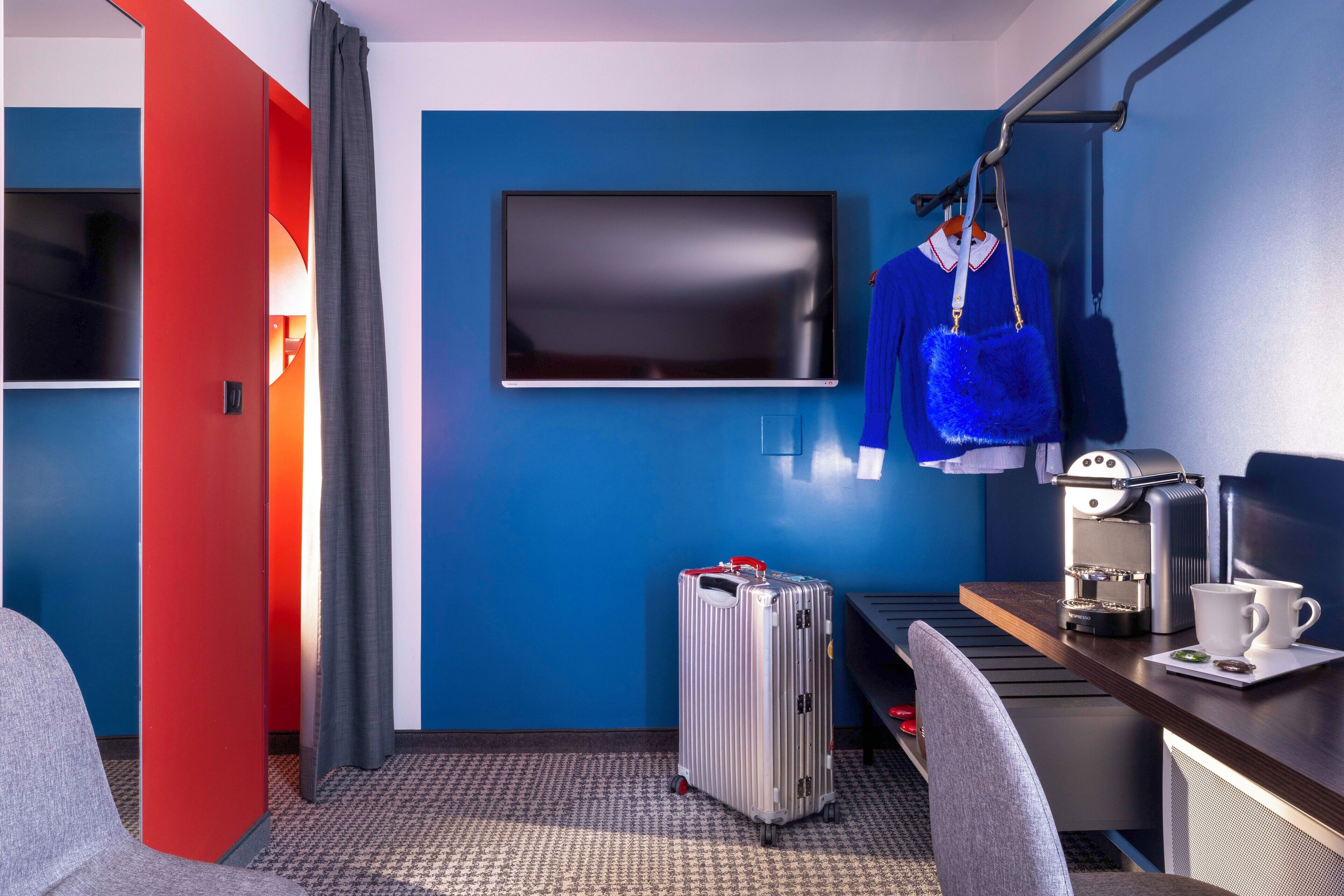 family quadruple room | in-room safe, desk, laptop workspace, blackout curtains