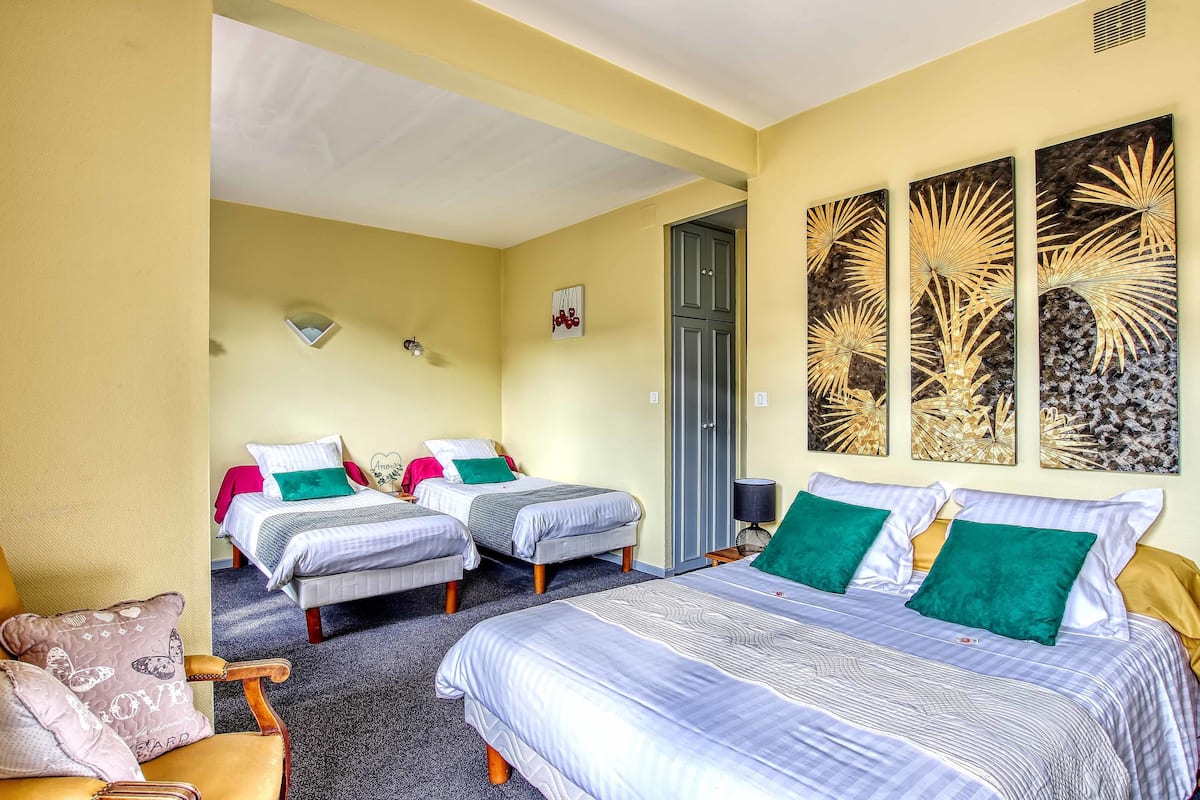 family room | in-room safe, desk, soundproofing, iron/ironing board