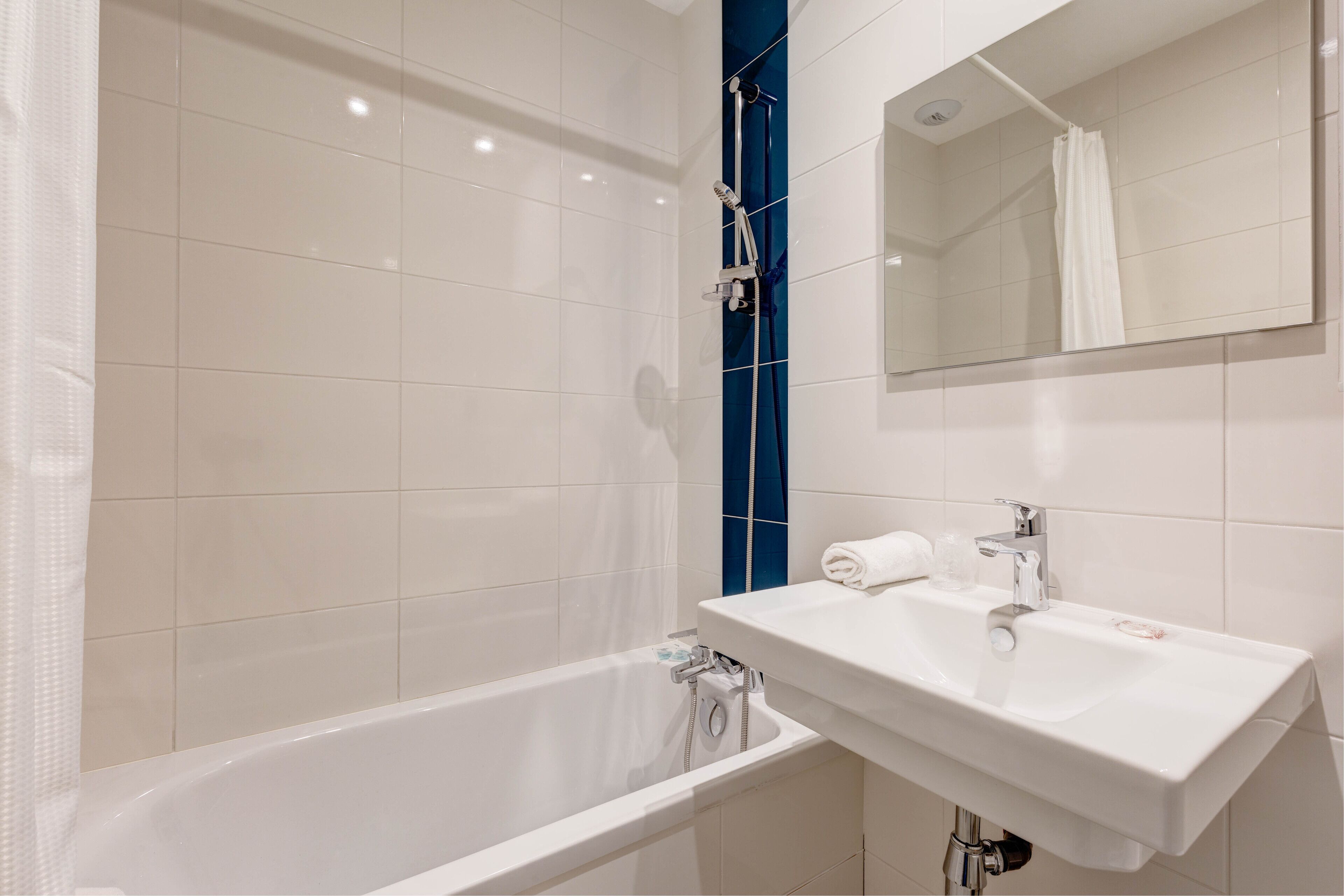 free toiletries, hair dryer, towels