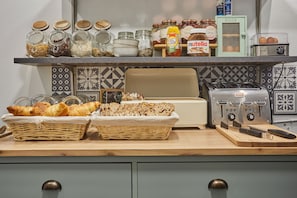 Daily buffet breakfast (EUR 12 per person)