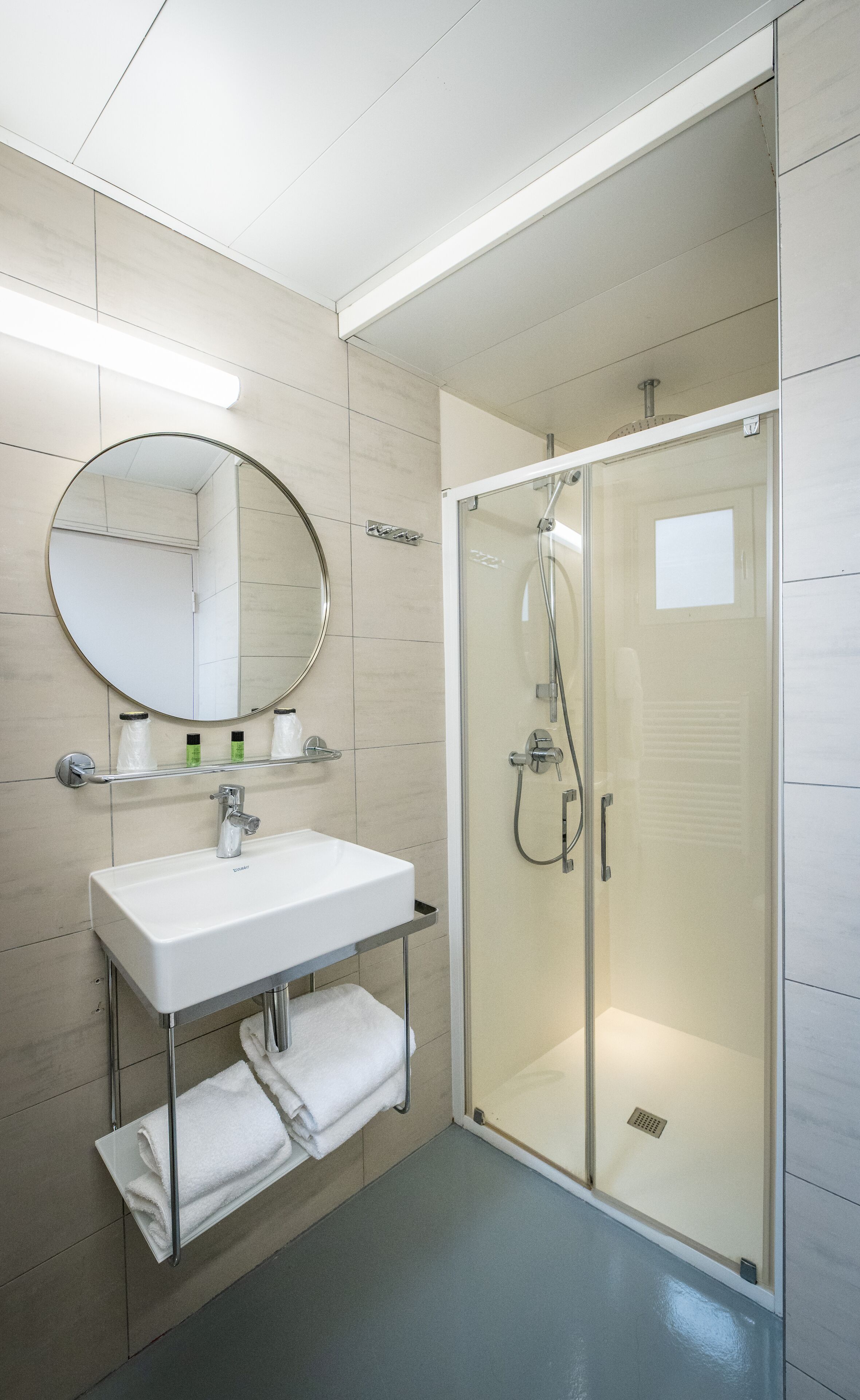 free toiletries, hair dryer, towels, shampoo