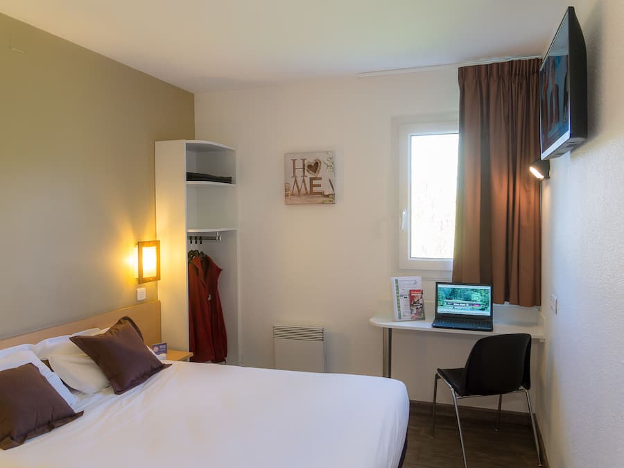 Desk, blackout curtains, soundproofing, iron/ironing board