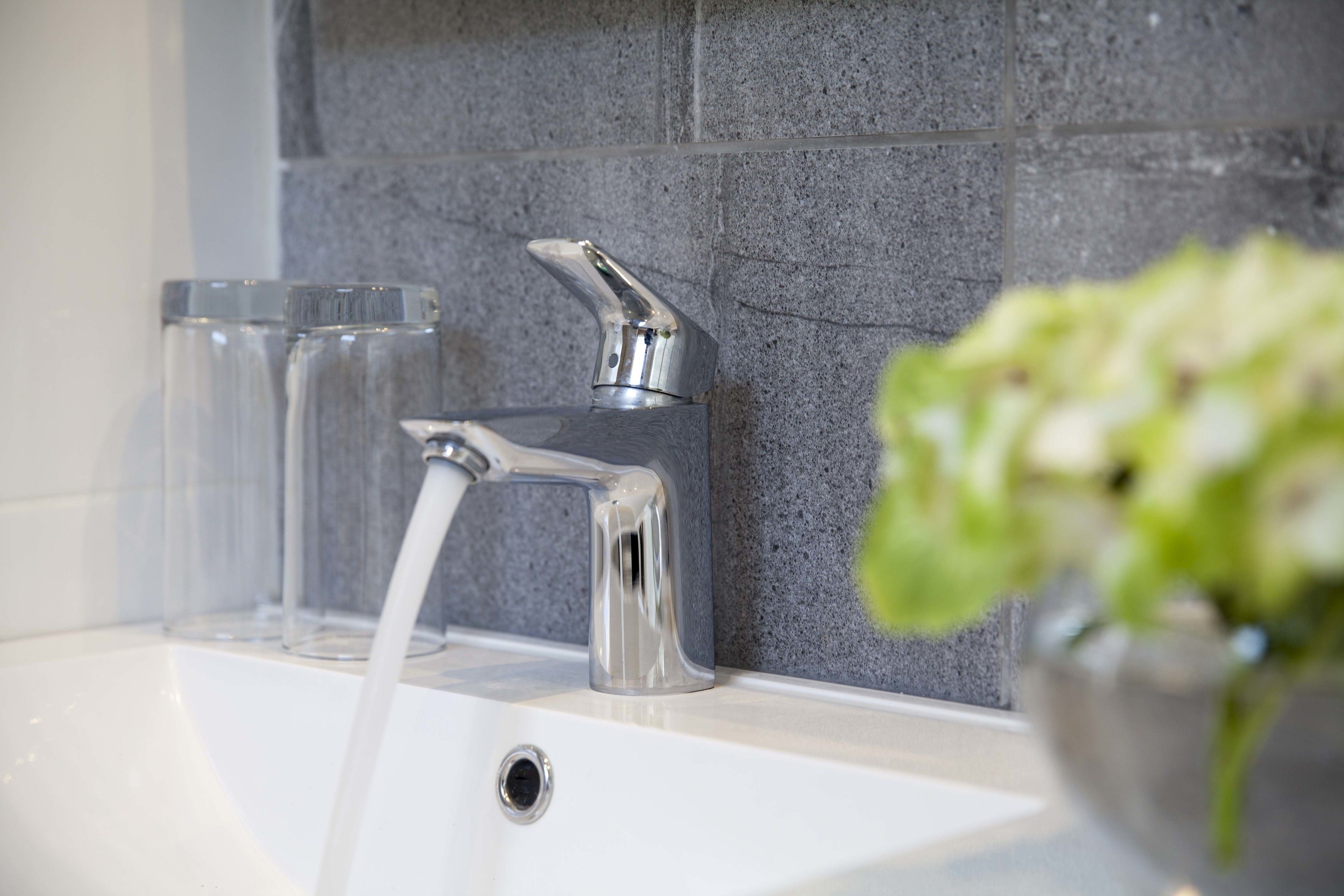 combined shower/bathtub, free toiletries, hair dryer, towels