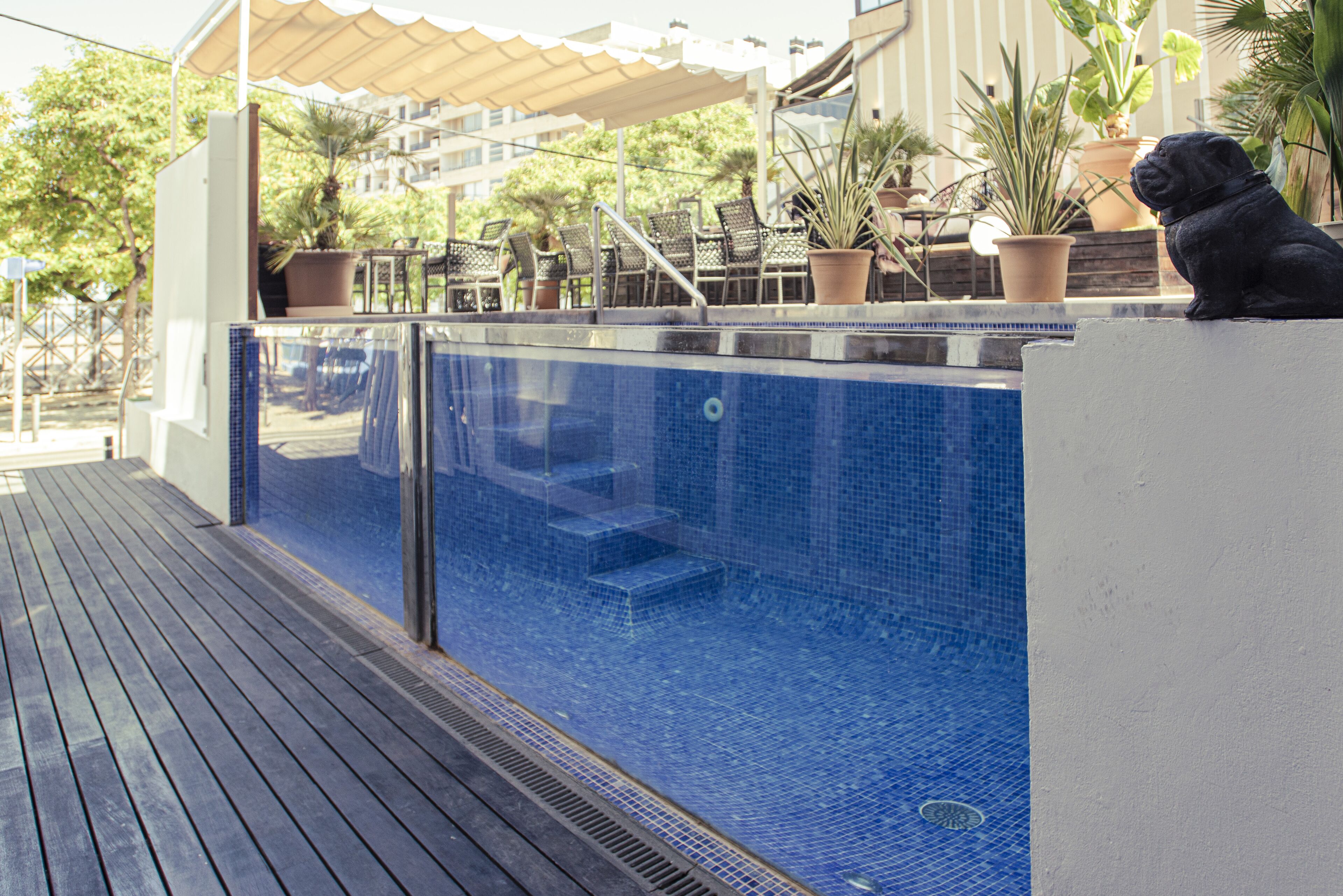 2 outdoor pools, pool loungers