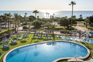 2 outdoor pools, pool umbrellas, sun loungers