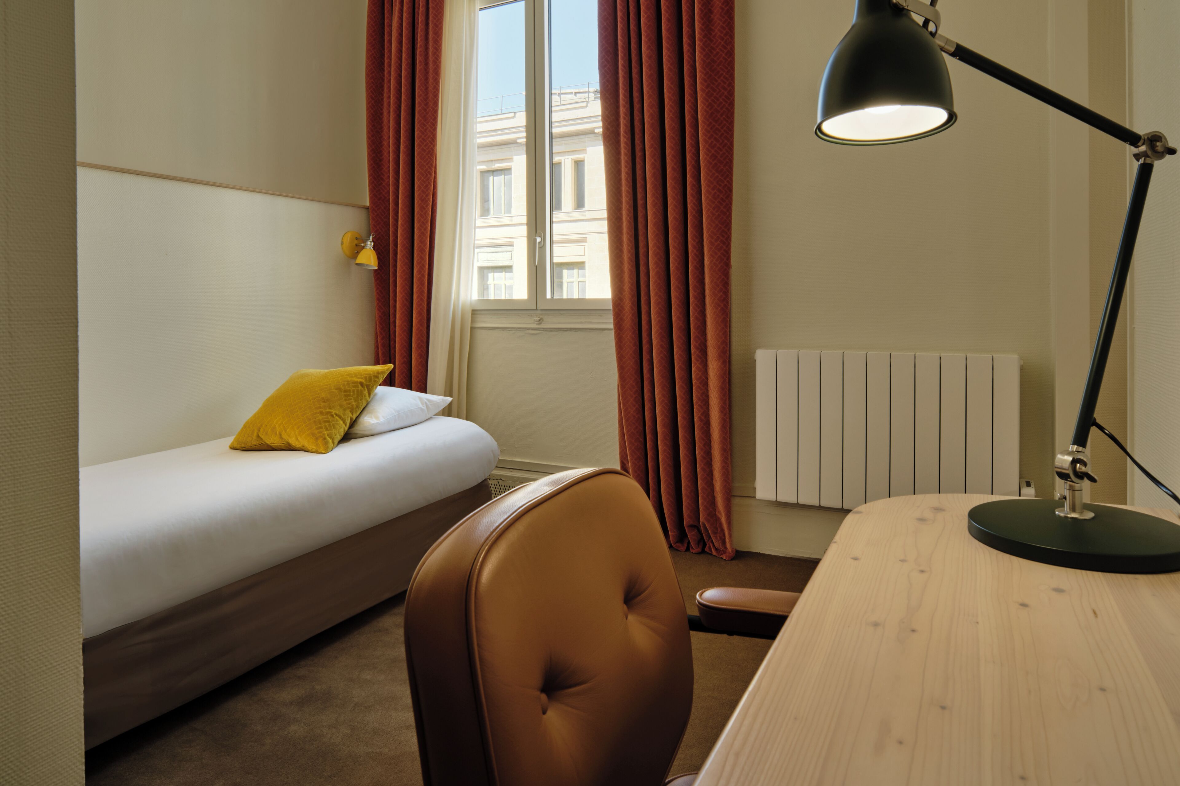 triple room | pillow-top beds, desk, blackout curtains, soundproofing