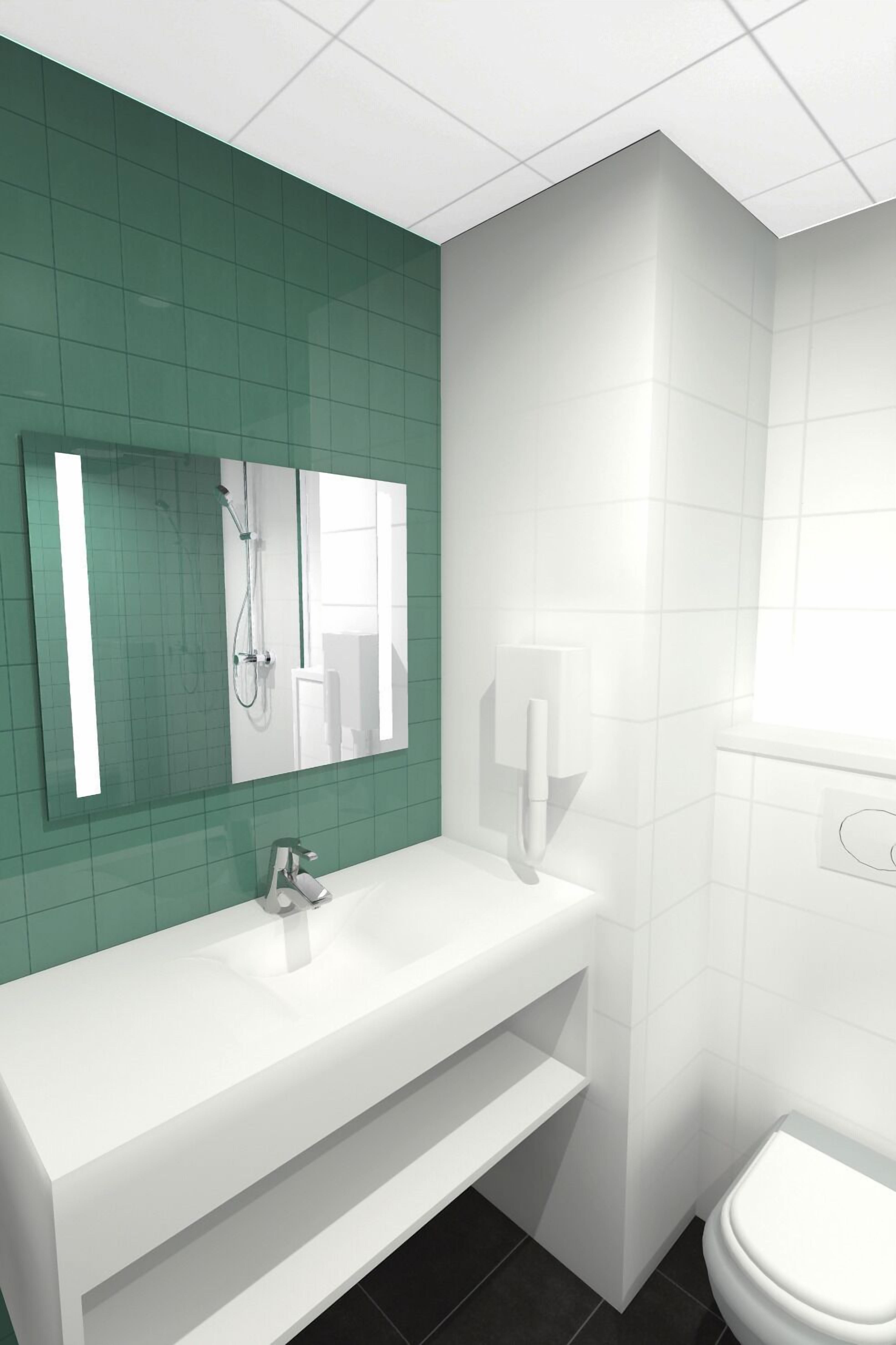 shower, eco-friendly toiletries, hair dryer, towels