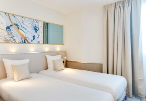 Desk, blackout drapes, soundproofing, iron/ironing board